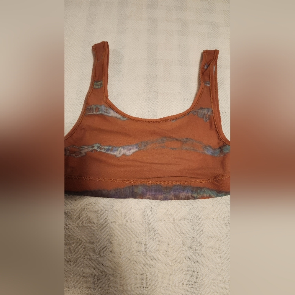 Skims Tie Dye Print Jelly Sheer High Cut Thong, Size XXS